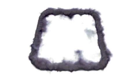 Smog Empty frame with fire border glowing, burning flame Video stock 136214440