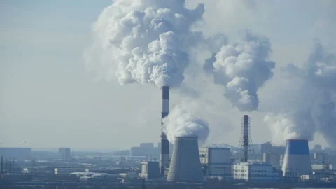 Smog envelops the city time lapse Stock Footage 149148754