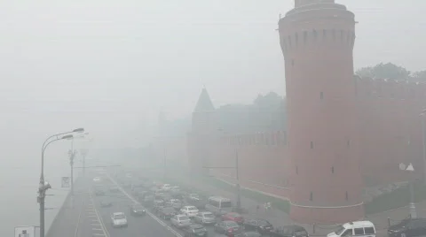 Smog in Moscow Stock-Footage 800099