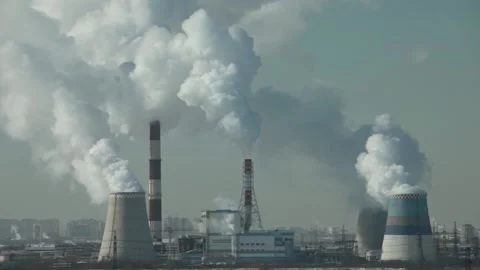 Smog over the city Stock Footage 86635336