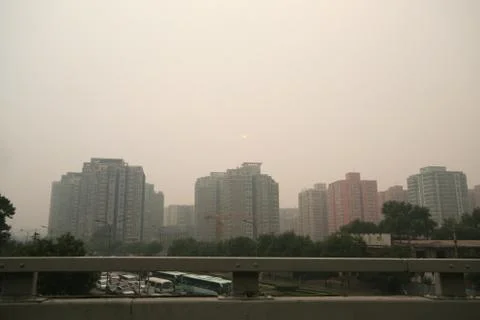 Smog problem in China Stock Photos