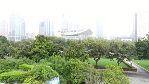 Smog in Shanghai Stock Footage 255060302
