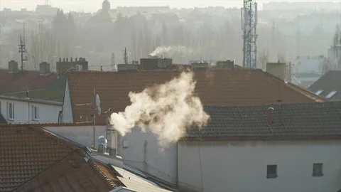 Smog situation in Bohemia Stock Footage 85559210