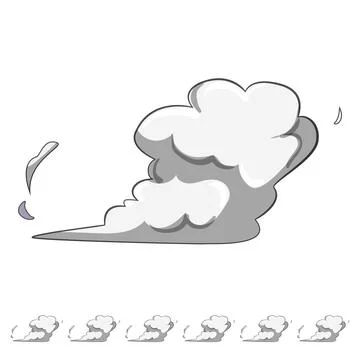 Smog smoke cloud cartoon vector graphic 스톡 일러스트