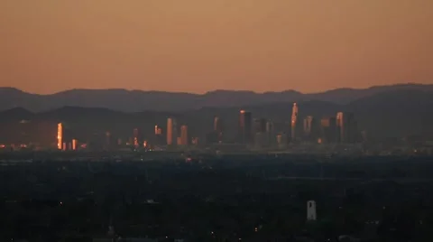 Smog Sunset 動画素材 1097981