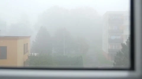 Smog In the Town Stock Footage 42586703