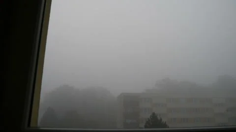 Smog In the Town Stock Footage 42586856