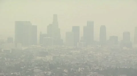 Smoggy Cityscape 2 Video stock 19178799