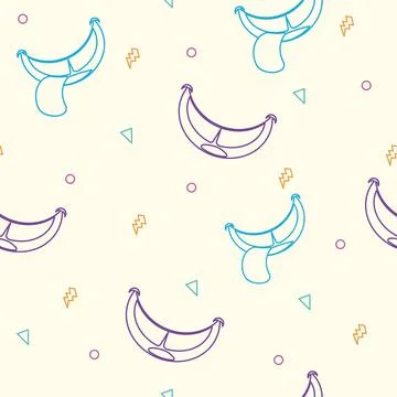 Smojis smiles mouths pattern Stock Illustration