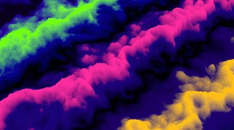 Smoke 3d background. Color explosion. Abstract 3d fog. Fairy. Futuristic. Stock-Illustration