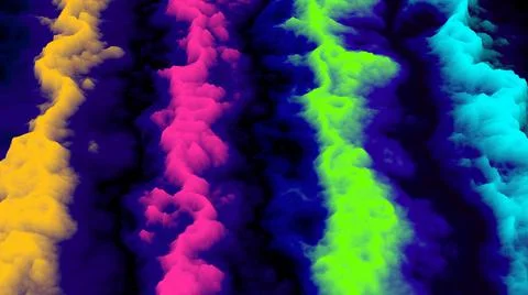 Smoke 3d background. Color explosion. Abstract 3d fog. Fairy. Futuristic. Stock-Illustration