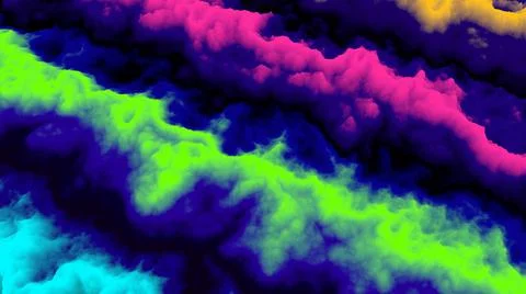 Smoke 3d background. Color explosion. Abstract 3d fog. Fairy. Futuristic. Stock-Illustration