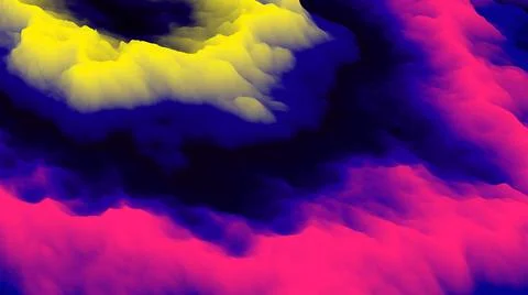 Smoke 3d background. Color explosion. Abstract 3d fog. Fairy. Futuristic. Stock-Illustration