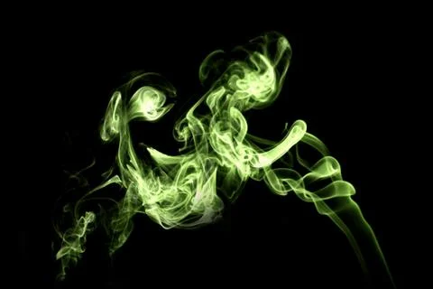 Smoke abstract in black background Stock Photos