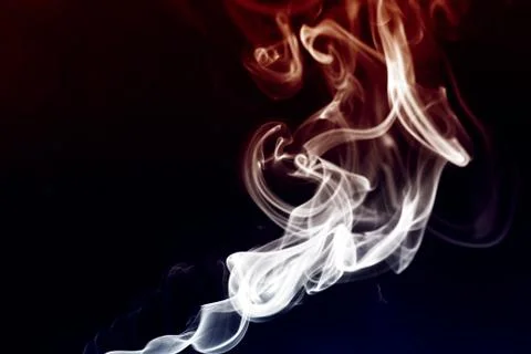 Smoke abstract in black background Stock Photos
