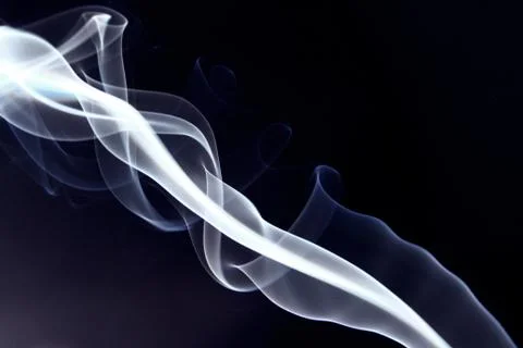 Smoke abstract in black background Stock Photos