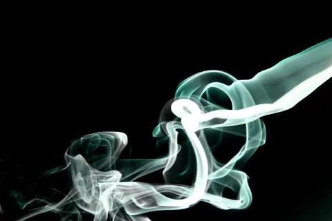 Smoke abstract in black background Stock Photos