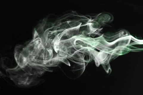 Smoke abstract in black background Stock Photos