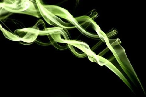 Smoke abstract in black background Stock Photos