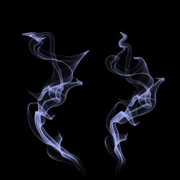 Smoke Abstract On Black texture Stock Illustration
