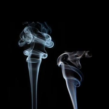 Smoke Abstract On Black texture Stock Illustration