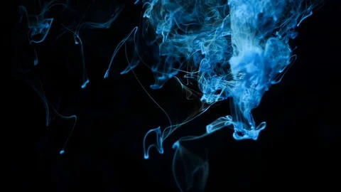 Smoke abstract. Cloud. Black background in blue light. Smoke effect. Stock Footage 126946363