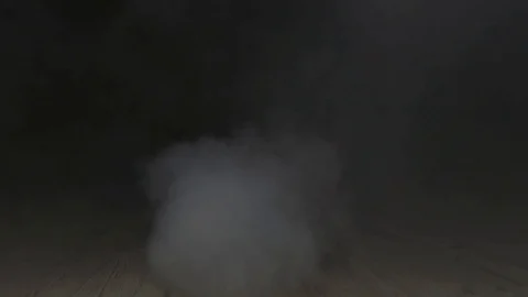 Smoke abstract. Smoke cloud. Smoke on black background in blue light. Smoke Stock-Footage 90302800