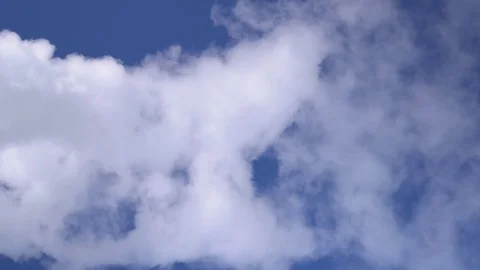 Smoke abstract. Smoke cloud. Smoke on blu background in sun light. Smoke effect Video stock 128098076
