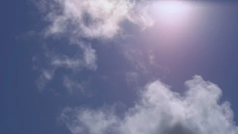 Smoke abstract. Smoke cloud. Smoke on blu background in sun light. Smoke effect Stock Footage 130049026