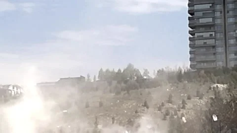 Smoke in the air in sky Stock Footage 308151198