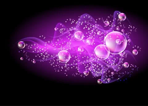 Smoke and bubbles Stock Illustration