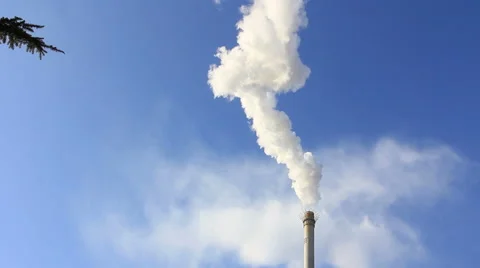 Smoke and chimney,in Beijing Stock Footage 44235569