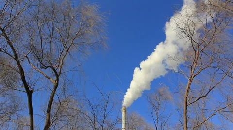 Smoke and chimney,in Beijing Stock Footage 44313162
