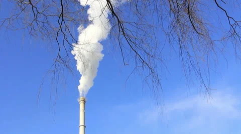 Smoke and chimney,in Beijing Stock Footage 44320451