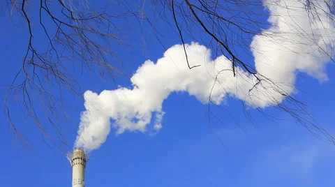 Smoke and chimney,in Beijing Stock Footage 44320935
