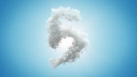 Smoke And Clouds Countdown From 10 To 0 On Sky Background Stock Footage 335873878