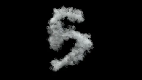 Smoke And Clouds Countdown From 10 To 0 On Black Background Stock Footage 340908398