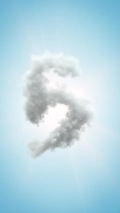 Smoke And Clouds Countdown From 10 To 0 On Sky Background Stock Footage 341502018