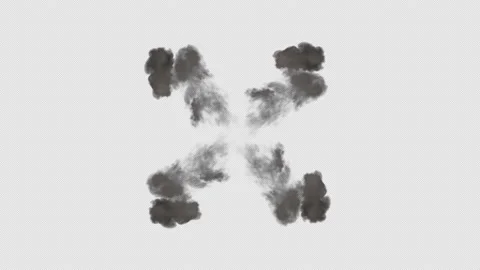 Smoke And explosion Transparent background. Alpha Chanel Stock Footage 237632516