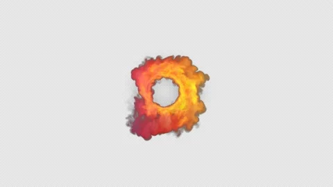 Smoke And explosion Transparent background. Alpha Chanel Stock Footage 237635096