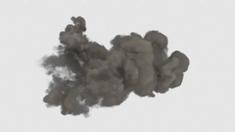 Smoke And explosion Transparent background. Alpha Chanel Stock Footage 237645972