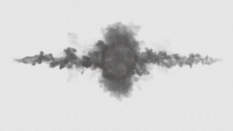 Smoke And explosion Transparent background. Alpha Chanel Stock Footage 237647794