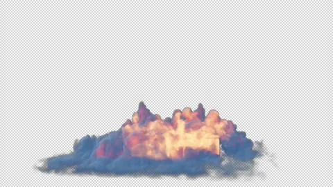 Smoke and Fire boiling, seamless loop, Alpha Channel Stock Footage 153899840