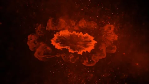 Smoke and fire explosion effects background Stock Footage 252128207