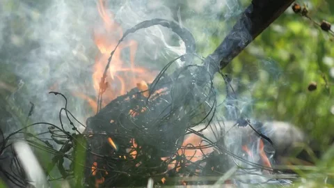 Smoke and fire. Stock Footage 80086169