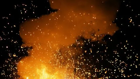 Smoke and fire Stock Photos