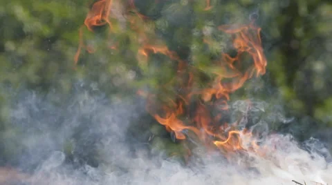 Smoke and flame slower motion Stock Footage 57102623