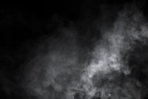 Smoke and Fog on Black Background Stock Photos