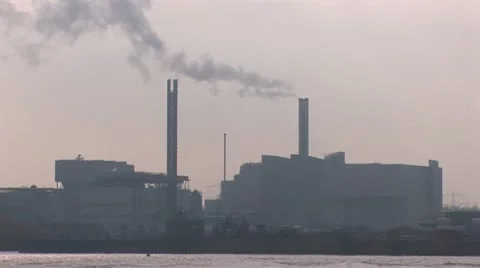 Smoke and industry Stock Footage 10796102