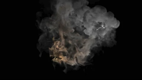 Smoke and lightning Stock Footage 229684323